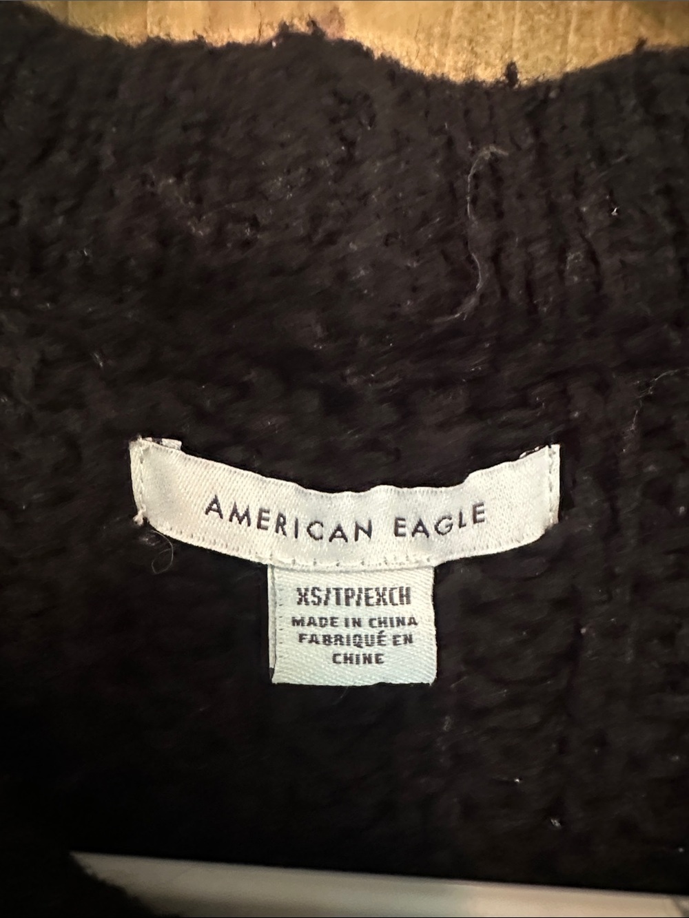 American Eagle Outfitters Black Chunky Knit Crewneck Sweater - Picture 2 of 7